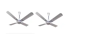 Orient Quadro Ornamental 1200MM 4 Blade Silver Blue Premium Ceiling Fan (Pack of 2)