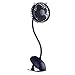 Produktbild USB wiederaufladbarer elektrischer Ventilator biegsamer Kitz geformter Clip Mini Fan angetrieben & Akku, Perfekter persönlicher Fan,Einfaches Design (Marine)