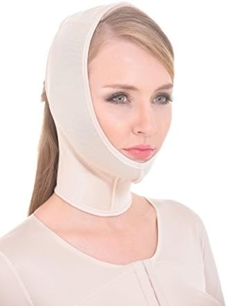 Renolife Compression – Facial Compression Bandage •, Sizes S-M and L-XL • Postoperativ Annette •; Model 17396 •; Beige • – Medium Support - Beige -