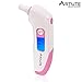 Infrared Ear Thermometer for Baby, Adult, Child, High Clinical Accuracy, Stores Last 12 Temperatures taken / High Temperature Fever Alarm / Easy to Use / This high quality Thermometer allows you to take temperatures in 1 second. FREE Protective Storage Case + 10 Probe cover Free. (PINK COLOUR)