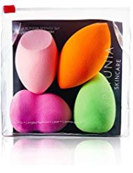 Petunia Skincare 4 pc Super Soft Makeup Sponge Set Blender Beauty Foundation Blending Sponge, Different Shapes For You To Blend Liquids, Creams, Foundation, Contouring and Highlighting for Every Angle