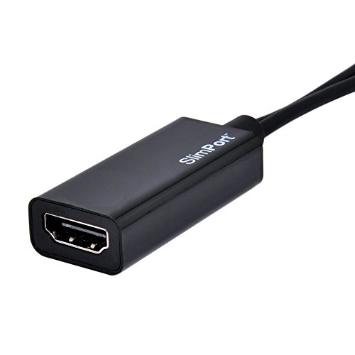 BlueBeach® Slimport Micro USB auf HDMI Adapter mit USB-Ladegerät – Konverter Kabel HDTV für Google Nexus, LG Optimus, Fujitsu stilistische, ASUS Padfone Infinity – MyDP-fähige Mobilgeräte zu HDTV, 4 K x 2 K, 3D, 1080p in schwarz - 3