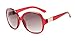 Produktbild +3.00 Bifokal Sonnen Lesebrille Rot Übergroße Sonnenbrille 100% UV-Schutz Getönte Gläser Damen Zeitlos + Fall & Stoff