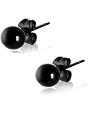 Ohrstecker schwarz, Ohrschmuck Earrings Hypoallergenic, aus rostfreiem Edelstahl EOS 10