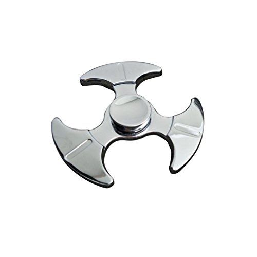 Bescita Unique Tri Fidget Hand Spinner Triangle Finger Toy EDC Focus ADHD Autism (Silver)