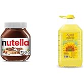 Nutella - Kakaolu fındık kreması, 750 g x1 + Komili Ay&ccedil;i&ccedil;ek Yağı, 4 Lt x2