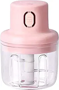 VISHAL SMART MALL Portable USB Rechargeable Food Processors | Electric Chopper | Fruit Vegetable Onion Garlic Cutter | Food Speedy Chopper | Mini Slicer | Food Processor (100 ml)