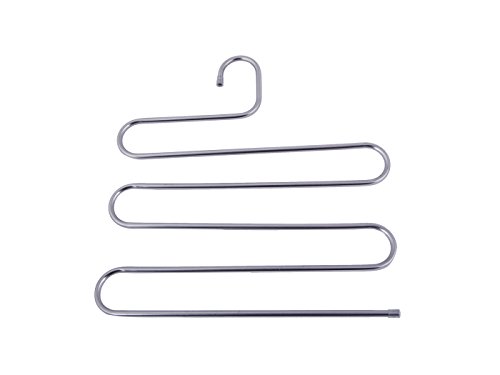 Beddingleer 2 s-Typen Edelstahl Hose Rack 5 Schichten Multi-Purpose Schrank Bügel Magic Space Saver Lagerung Rack für Kleider Handtuch Schal Hose Krawatte - 2