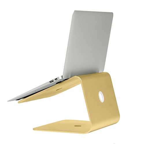 Slabo Notebookhalterung Laptopständer für MacBook / MacBook Air / MacBook Pro / Notebooks „Aluminium“ – GOLD - 2