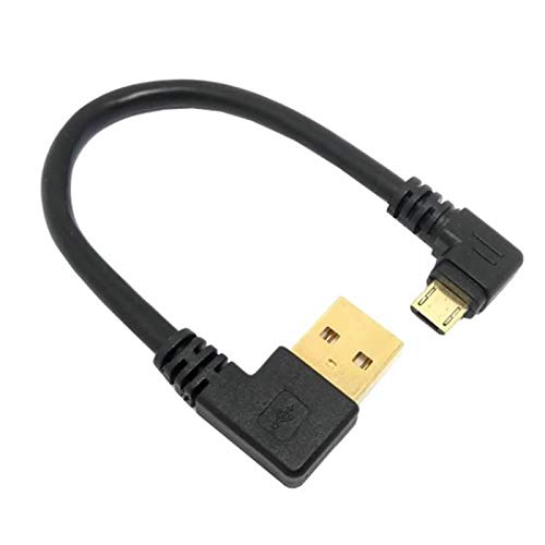 Superior ZRL® Câble USB de charge rapide 2.0 mâle coude à angle droit 90 degrés vers câble de données micro USB mâle coudé à gauche Noir (15 cm, 50 cm, 1 m)