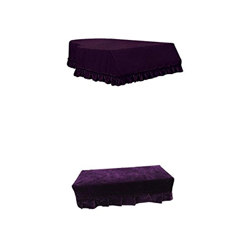 Preisvergleich Produktbild B Blesiya 2pcs Elegante Staubdicht Schutzhülle Abdeckung Tuch für Klavier
