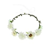 Damen Retro Sonnenblume Blumen Stirnband Hochzeit Haarkranz Stirnband, LEEDY Mädchen Krone - Frauen Blumenkranz Haare für Hochzeit Party Haarband Accessoires Trend 2019