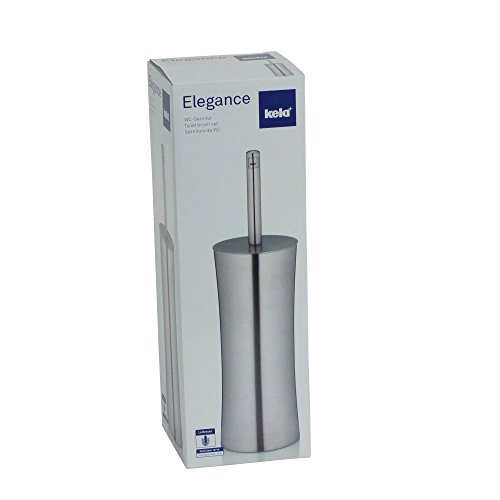 KELA 22496 WC-Bürste und Behälter, WC-Garnitur, Edelstahl, Elegance, Silber Matt - 4