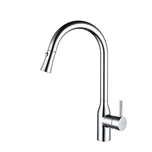 Homelody Chrom Ausziehbar Wasserhahn Küche mit Brause Küchenarmatur Mischbatterie Spültischarmatur Spültisch Spülbecken Armatur für Küche