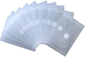 ‎KIM KRANHOLDT Dokumententaschen / Sammelmappen / Sichttaschen A7 quer mit Klappe und Klettverschluss - 10 Stück