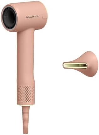 Rowenta Blumia, Phon Capelli con Motore ad Alta Velocità, Tecnologica Ionica, Compatto e Leggero 350g, Beccuccio Magnetico, Velocità/Temperatura Regolabili, Cavo 1.8 m, Colore Pink