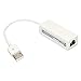 Produktbild Wokee Powerline Adapter Hot White USB2.0 Male to RJ45 Ethernet LAN Network Adapter Dongle 10/100 Mbps energiesparend