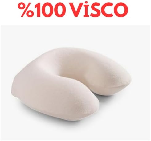 MedPride Ortopedik Visco Seyahat Yastığı Boyun Yastığı Boyunluk Ay Şekilli Taşınabilir