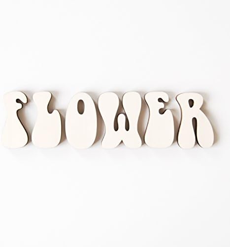ONEOFF TOYS 20 LETTERS OF YOUR CHOICE Block letters Uppercase SEVENTIES beautiful letter in natural poplar wood laser-cut H: 10 cm