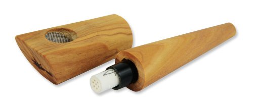 actiTube Pfeife aus Olivenholz – Mehr Rauchgenuss durch Aktivkohle – 11,7 cm lang - 2