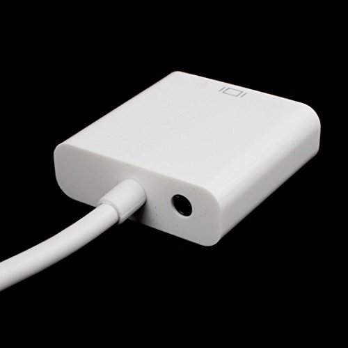 Switchali HDMI auf VGA Konverter Adapter mit Audio USB Kabel Stecker 1080P für PC (Weiß) - 4