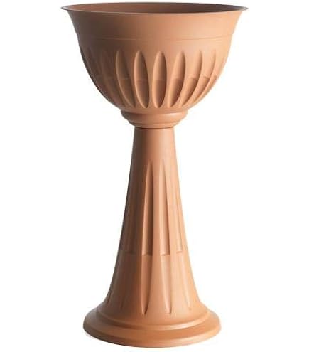Blim Jesola Vaso Per Fiori In Plastica 25 Cm: Colore Marrone Scuro, Perfetto Per Balconi, Terrazze E Giardini - 2
