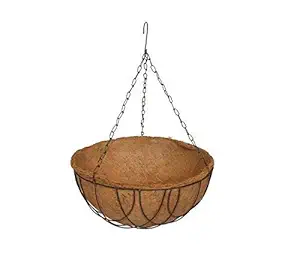 Sparkenzy Coir Hanging Basket 8 inch 2 Piece | Conical Hanging Basket 2 Piece | Rust Resistant | Thick Finest Coir Fiber | Combo