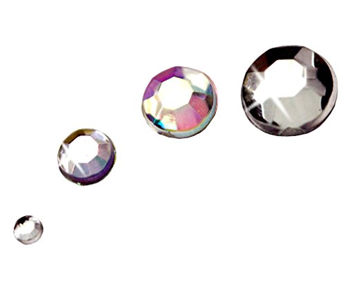 Lot Pack Diff Size Nail Art Tips Crystal Heart GEM Glitter Bling Rhinestone L335