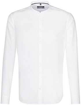 SEIDENSTICKER Herren Hemd X-Slim Langarm Bügelfrei Uni / Uniähnlich Businesshemd Stehbund-Kragen Kombimanschette...