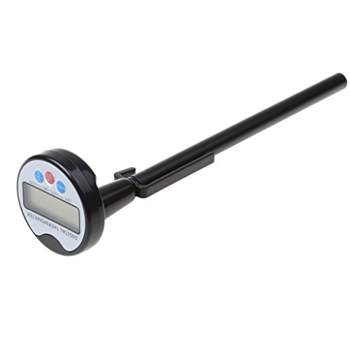 MagiDeal Rund Digitale Edelstahl Sonde Thermometer Kochen Temperatur Guage Für Lebensmittel BBQ Fleisch Milch Kaffee - 8