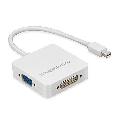 expresstech @ Mini Displayport Mini DP auf HDMI VGA DVI Konverter Adapter Kabel 1080P für Mac Book Pro iMac Mac Book Air Mac Mini und andere Geräte