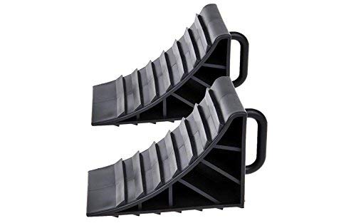 wellenshop 2 cuñas con Mango de plástico Negro, cuña de Freno Colgante para Coche, Caravana