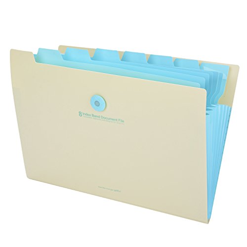 Carpeta Clasificadora Coofit Carpeta Archivadora con Compartimentos Tipo Acorde  n Ampliaci  n de Carpeta de Archivos Impermeable A4 con 8 Compartimentos  Amarillo claro 