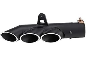 EVGATSAUTO Terminale di scarico universale per moto a tre uscite Silenziatore di scarico per tubo di scarico Punta per marmitta YZF-R6