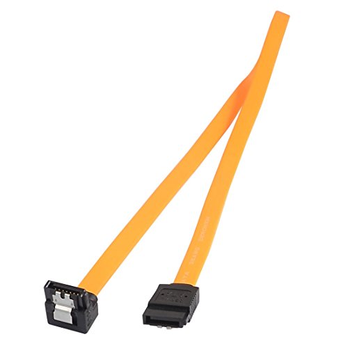 Orange rechtwinklig SATA Buchse auf Buchse PC-Signal HD Festplattenkabel 19.7 "