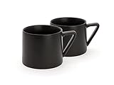 Keramik mit matter Glasur Bredemeijer Becher Lund, schwarz (2-er Set), Keramik, 9.2 x 11.9 x 7.7 cm