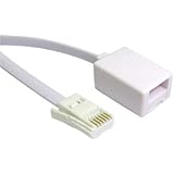 rhinocables BT Telephone Extension Cable, Male Plug to Female Socket Box Lead Wired for UK Landline Phone Cord Extension, Hom