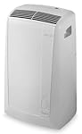 De'Longhi PAC N81 Mobiles Klimagerät (Max. Kühlleistung 2,4 kW/9.800 BTU/h, Separate Entfeuchtungsfunktion, Geeignet für Räume bis 80 m³) [Energieklasse EEK A]