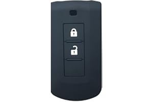 OTMIK Silikonowe etui na kluczyki samochodowe pasuje do Mitsubishi L200, Xpander ASX, Outlander, Mirage, Eclipse, Cross, Pajero, Sport, Lancer Key Shell, akcesoria (czarne)