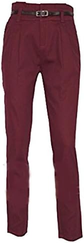 Womens Coloured High Waisted Chino Peg Trousers