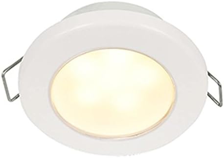 Hella Marine EuroLED 75 3" Round Spring Mount Down Light - Warm White LED - White Plastic Rim - 24V