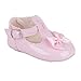 BABY GIRLS RED BLACK PINK WHITE IVORY PATENT PRAM CHRISTENING SHOES SIZES 0 TO 4 UK (1(3-6Months), Pink)