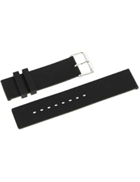 PUREgrey Unisex-Kautschukarmband 24 mm schwarz 2413 Design Dorn