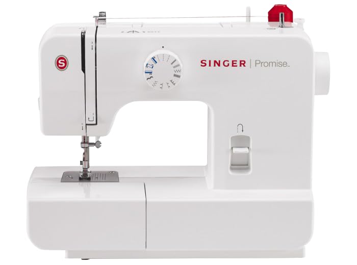 Singer Promise 1408 Zig-Zag Sewing Machine, 8 Built-in Stitches, 24 Stitches Functions with 70W Powerful motor & Feed dog wit