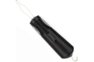 LHKJ Ausilio per Infilare Bottoni,Gancio per Bottoni Lato Pulsante,Nero