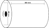 rollo papel termico 80x80x12 Uso: Caja Exacompta 43804E - Bobina 1 pliegue térmico para caja, 10 unidades, 80 x 60 mm