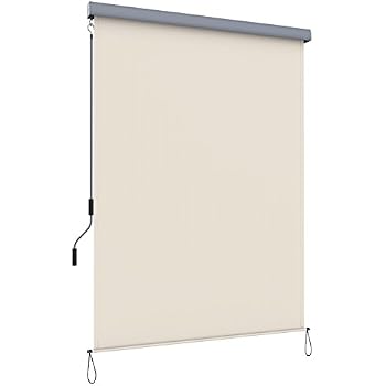 YUENFONG Außenrollo Balkon 180x240cm – Sichtschutz & Sonnenschutz Mit UV-Schutz | Beige, Einfach Zu Montieren