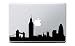 Produktbild MacBook Sticker London City Skyline, für MacBook Pro und MacBook Air, schwarz Vinyl, Aufkleber, Decal