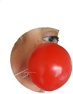 2 pcs Merry Clown Nose with Rubber Band Red 4 cm for a Adults or Child