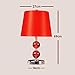 Produktbild AALLFF Schreibtischlampe Moderne High-End Festliche Roter Kristall Tischlampe Hochzeitszimmer, Schlafzimmer Nachttischlampe (Einstellbare Beleuchtung)